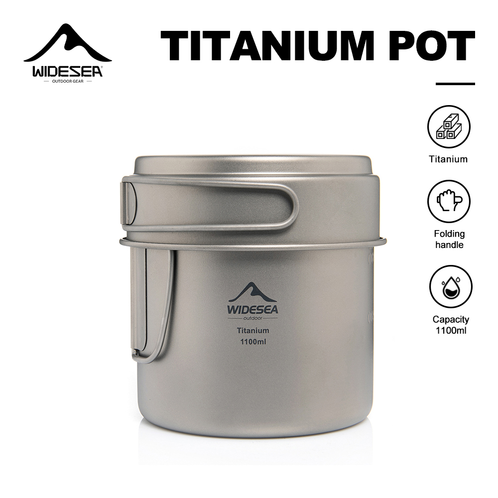 Camping Cooking Cup - وعاء تخييم من التيتانيوم خفيف الوزن