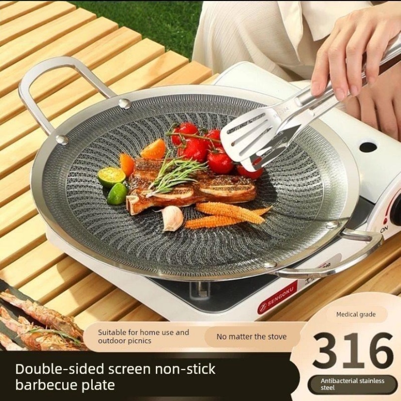 Camping Cooking Fuel - مقلاة شواء متعددة الوظائف من الفولاذ