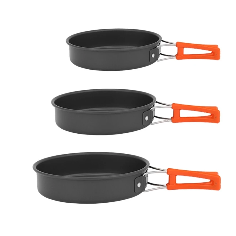 Camping Cooking Set Non Stick - مقلاة قلي محمولة مع حقيبة تخزين