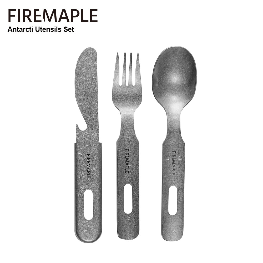 Quechua Camping Cooking Set - أدوات مائدة للتخييم من الفولاذ المقاوم