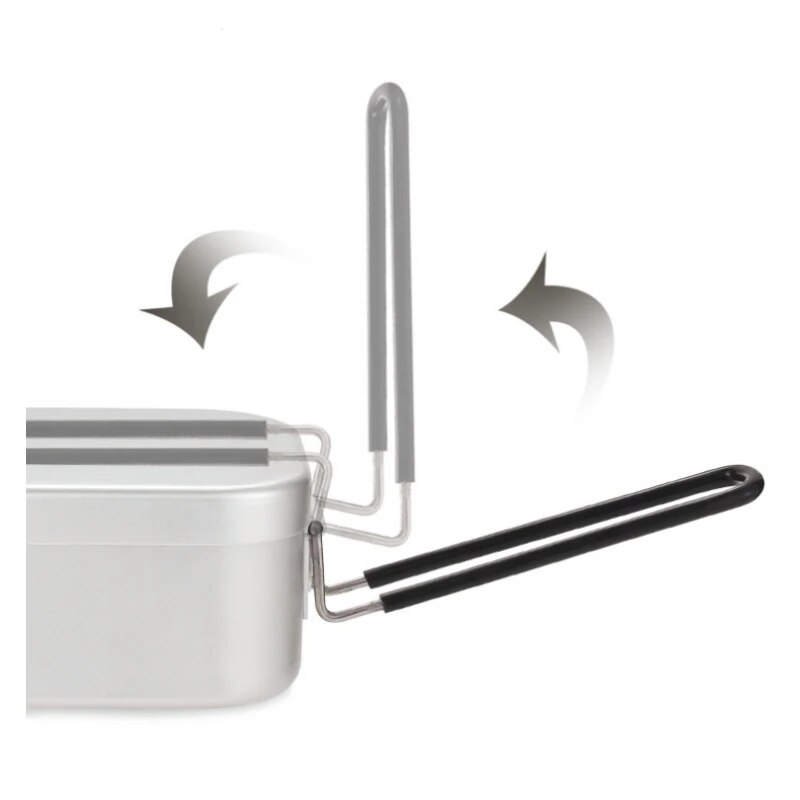 Camping Cooking Meals - 800/1400 مللي صناديق الغداء الألومنيوم السفر
