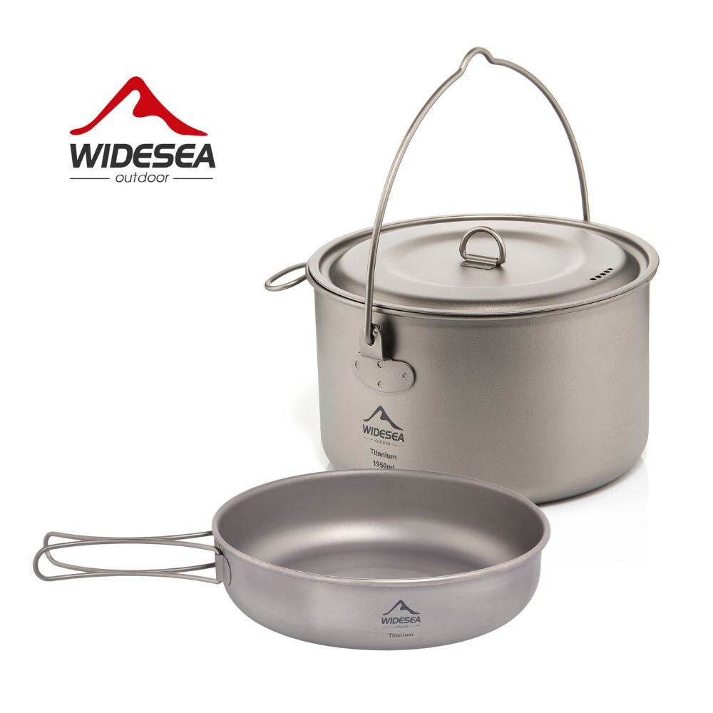 Camping Cooking Pot Stainless Steel - أدوات طاولة تخييم واسعة من التيتانيوم