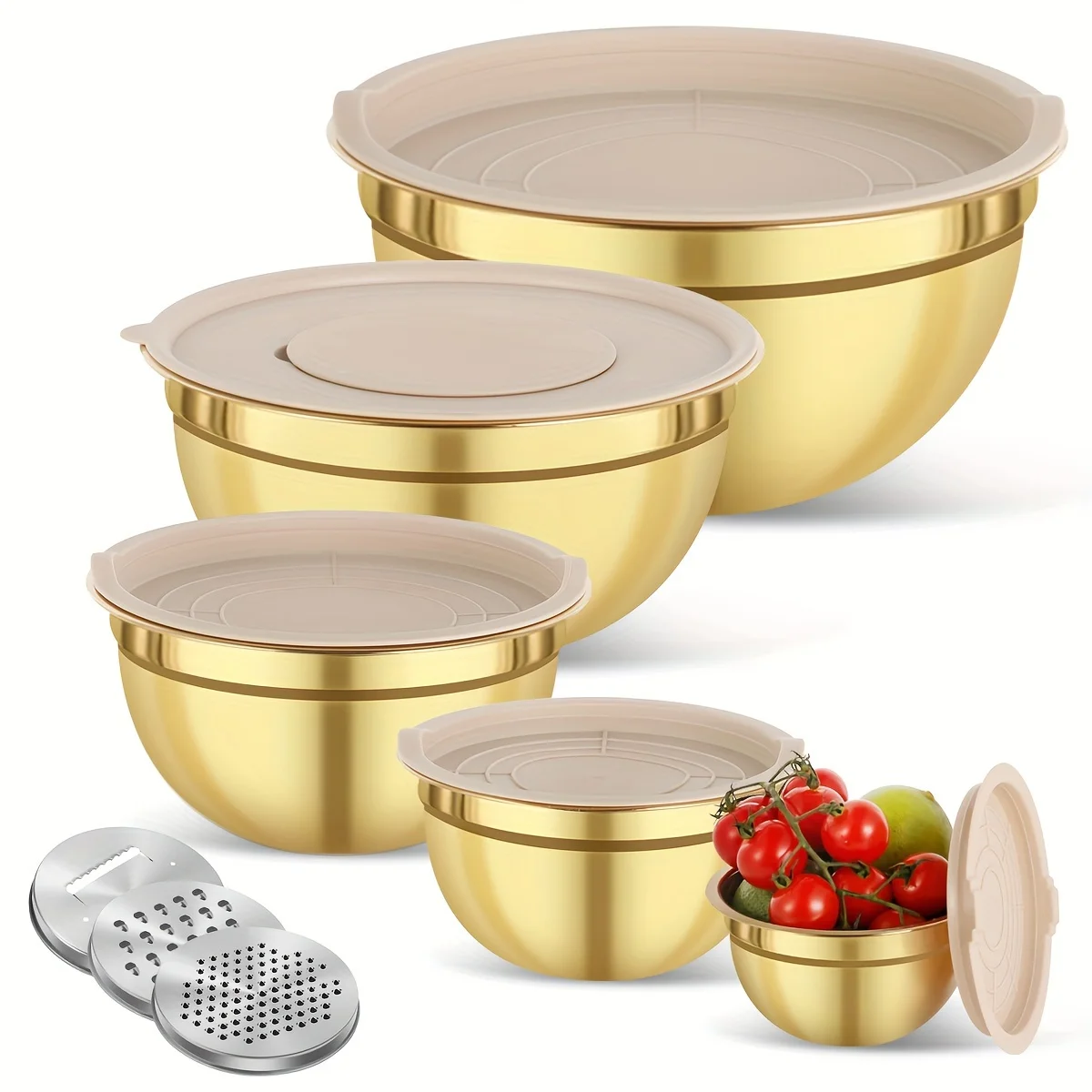 Camping Cooking Tool Set - طقم وعاء خلط من الفولاذ المقاوم