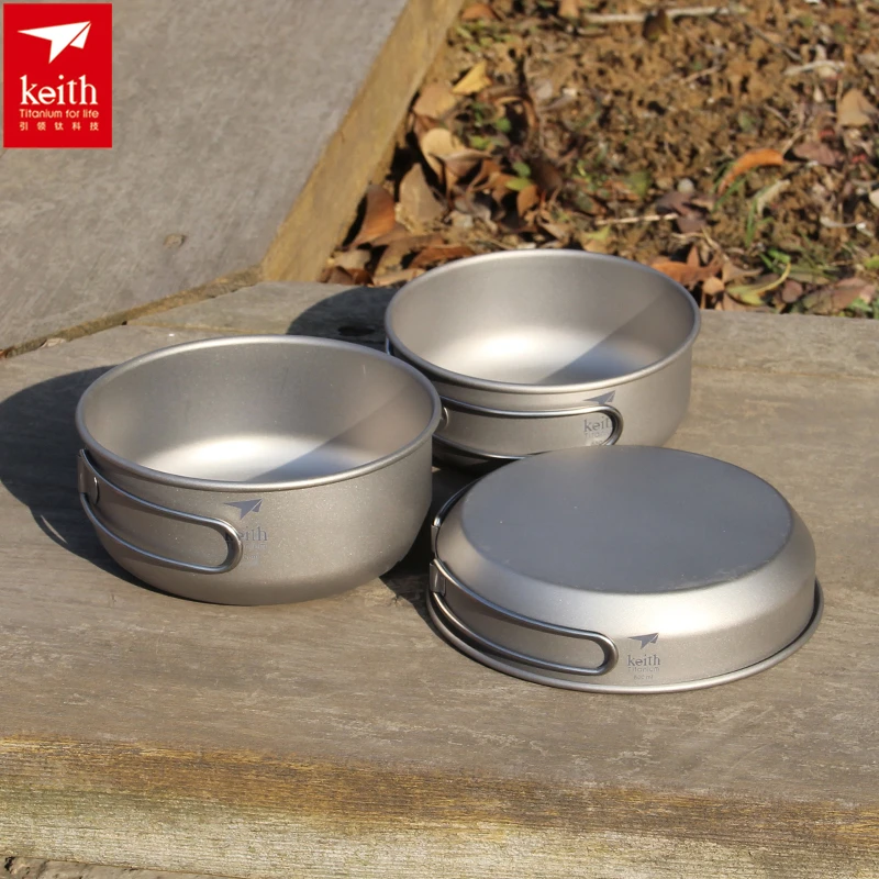 Camping Cooking Tool Set - كيث 3 قطعة تجهيزات المطابخ التيتانيوم