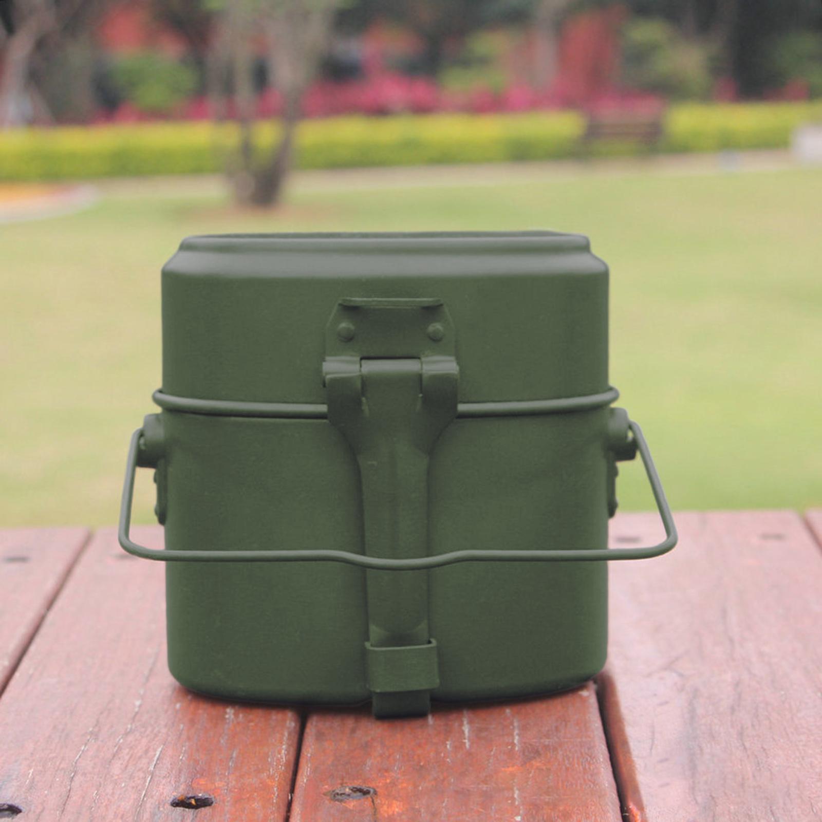Camping Cooking Mess Kit - طقم أواني طهي خارجية من الألومنيوم،