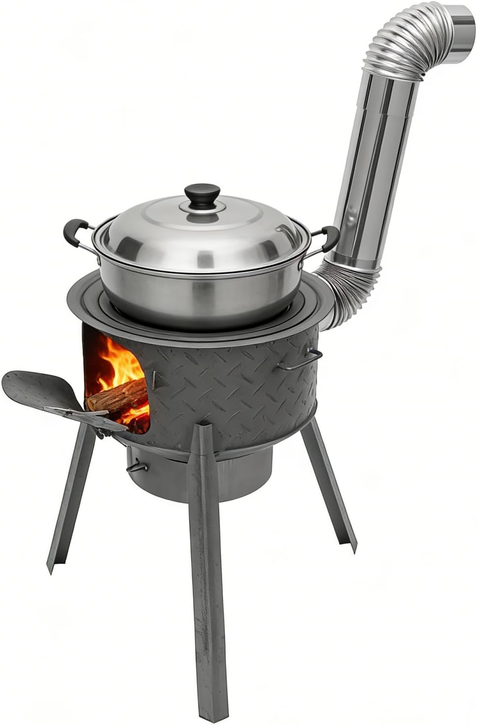 Camping Cooking Stove - موقد محمول يعمل بالخشب للتخييم والرحلات