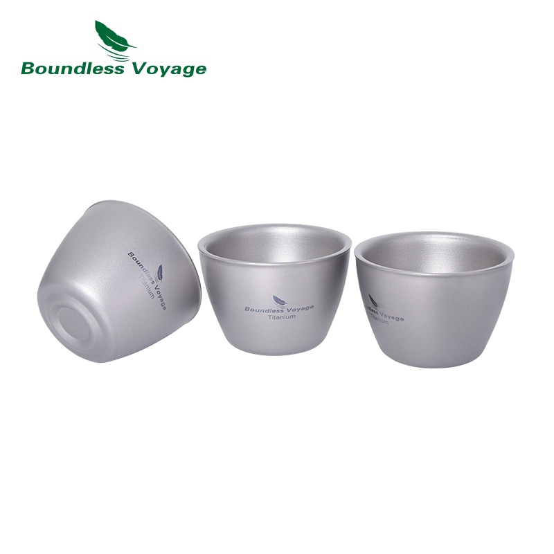 Camping Cooking Mug - رحلة لا حدود لها التيتانيوم كوب