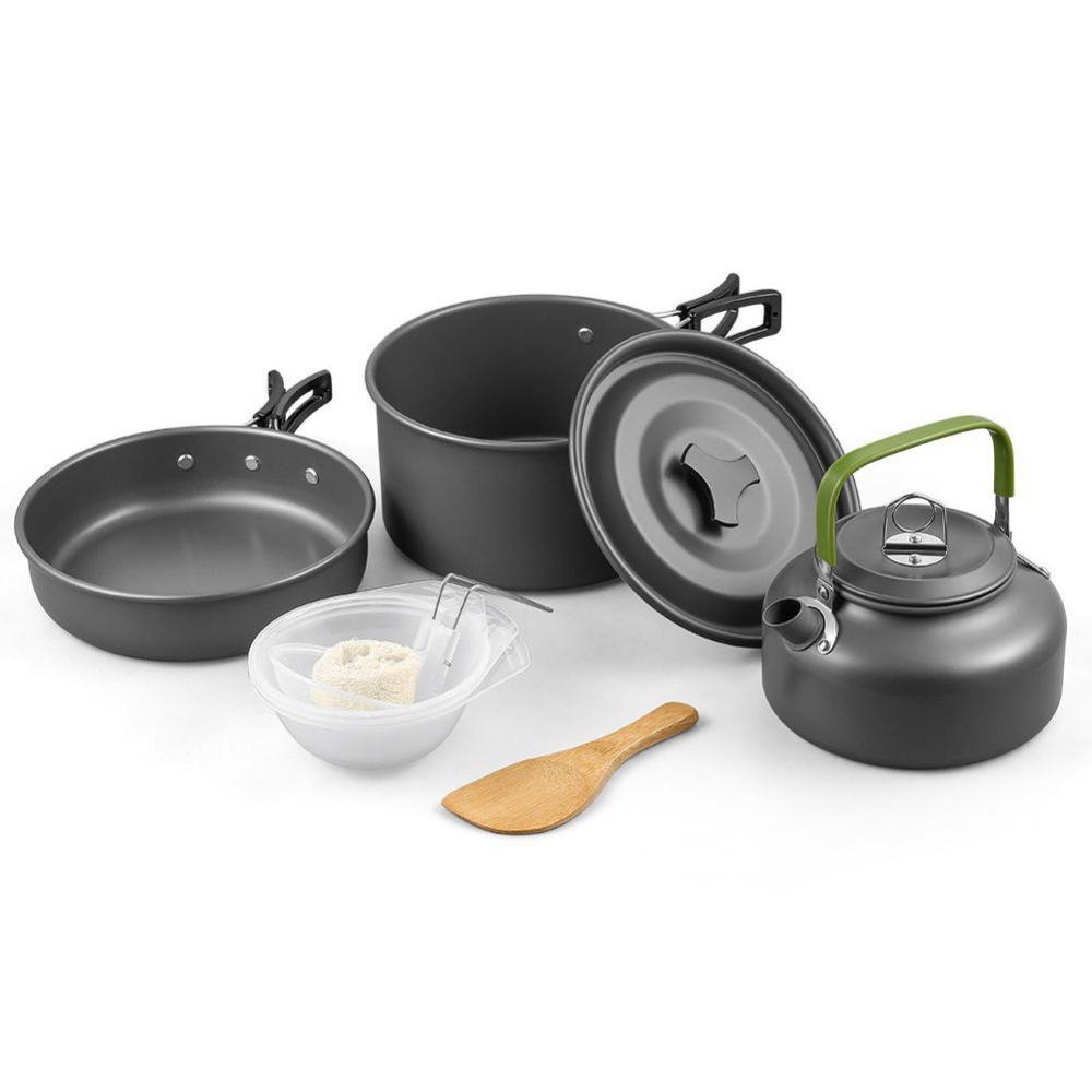 Camping Cooking Set Non Stick - مجموعة أدوات طهي للتخييم في الهواء