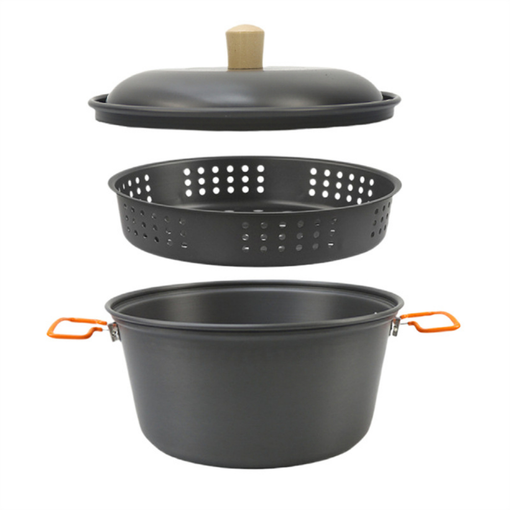 Camping Cooking Essentials - 7.5L الصلب بأكسيد الألومنيوم وعاء الطبخ