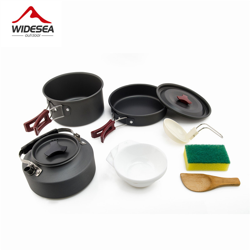 Quechua Camping Cooking Set - Widesea التخييم طقم حلل استانلس ستيل