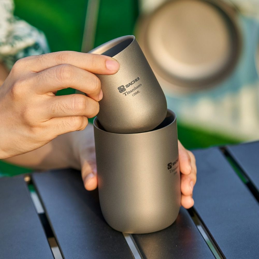 Camping Cooking Mug - كوب شاي من التيتانيوم عالي الجودة