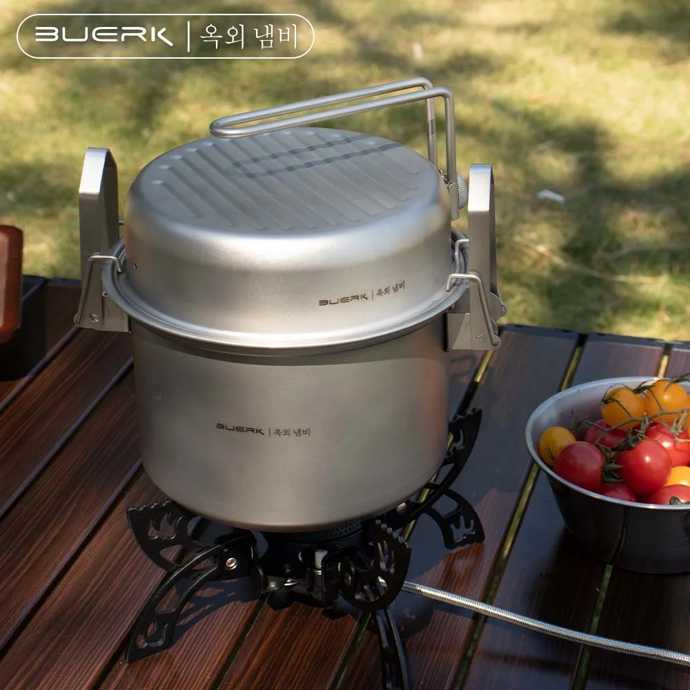 Camping Cooking Pot Stainless Steel - وعاء تبخير وقلي متعدد الوظائف للتخييم