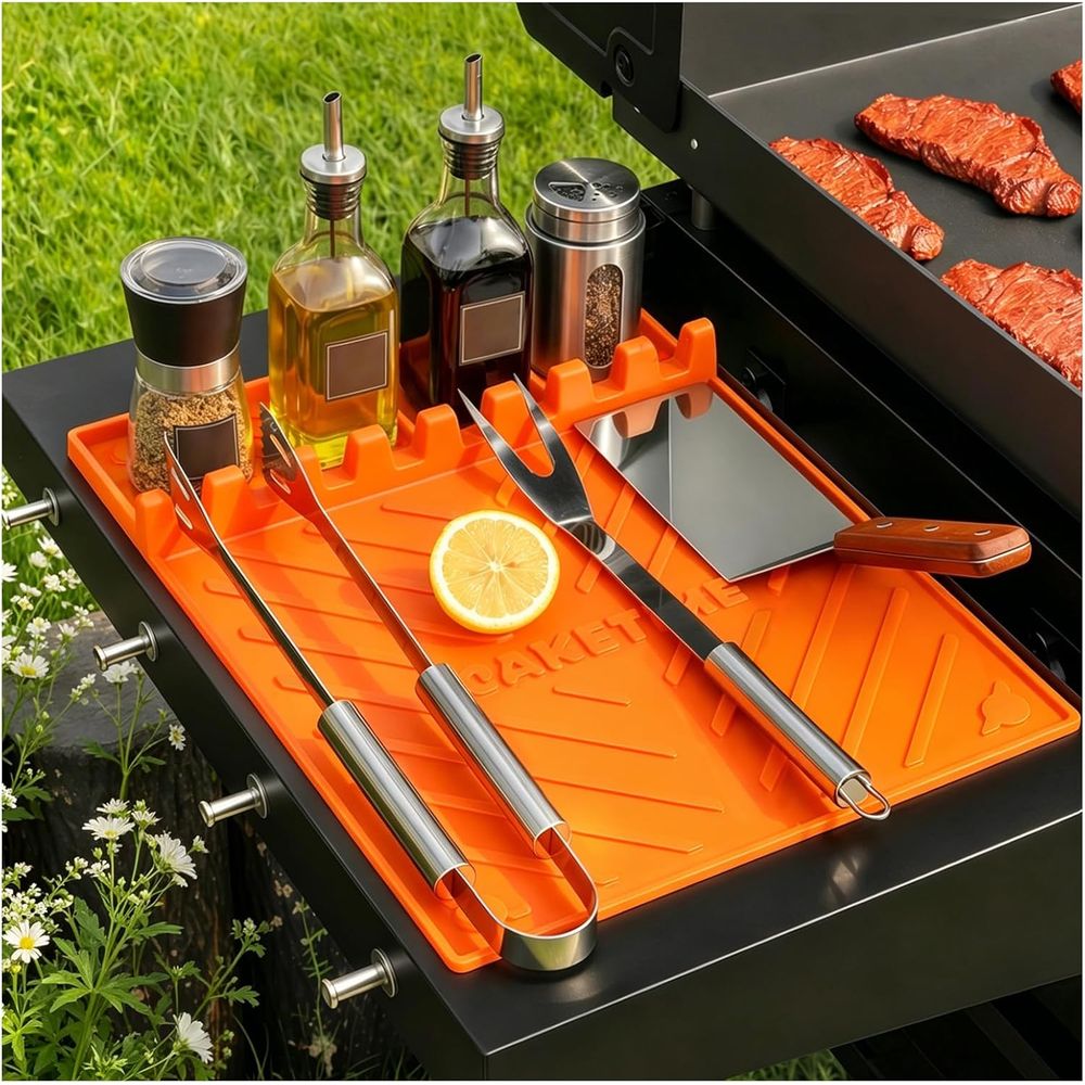 Camping Cooking Bbq - حصائر شواء سيليكون أو ملحقات الشواء،
