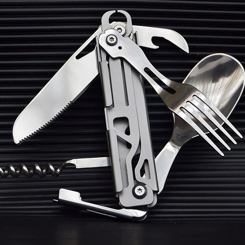 طقم شوكة وملعقة متعدد الوظائف  - مراجعة Quechua Camping Cooking Set وسعره