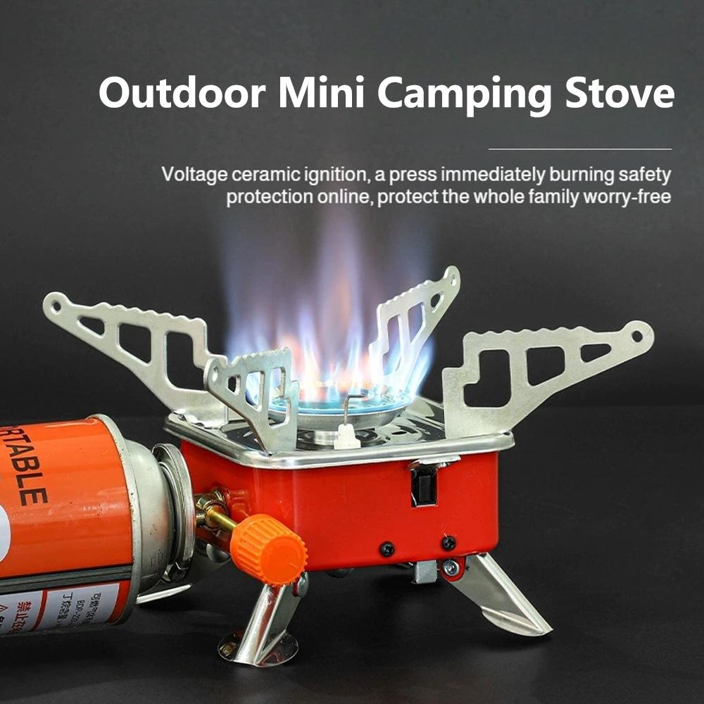 موقد غاز محمول قابل للطي مقاوم - مراجعة Camping Cooking Fuel وسعره