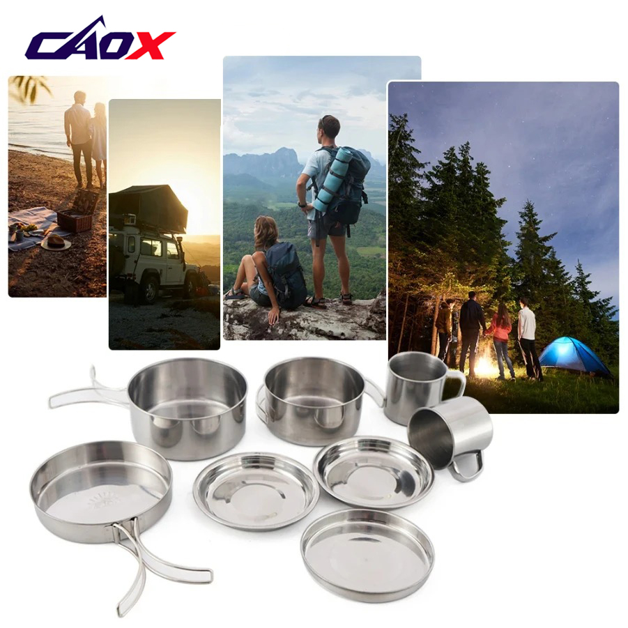 طقم أواني طهي للتخييم من CAOX  - مراجعة Camping Cooking Mess Kit وسعره