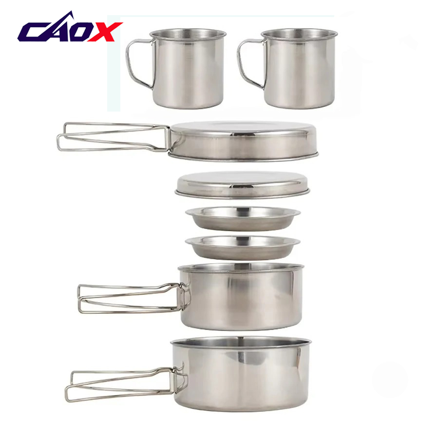 طقم أواني طهي للتخييم من CAOX  - مراجعة Camping Cooking Mess Kit وسعره