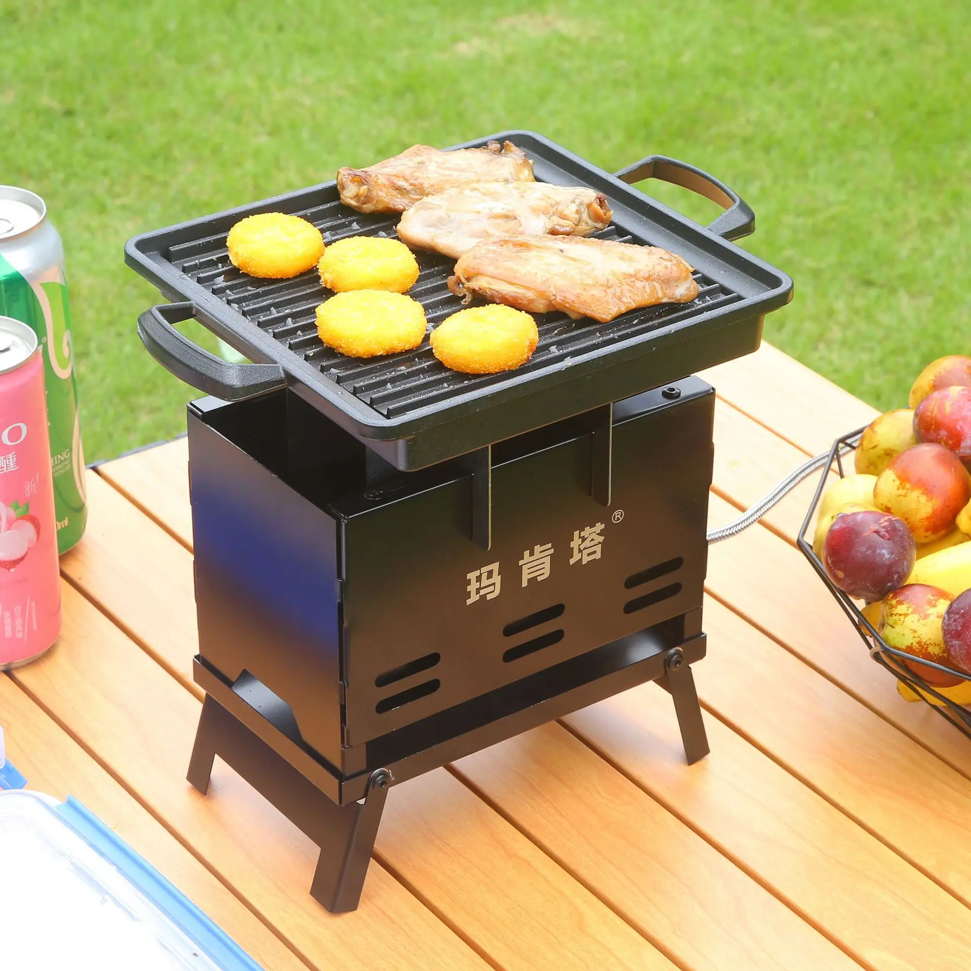 شواية محمولة للتخييم في الهواء - مراجعة Camp Grill Portable Folding وسعره