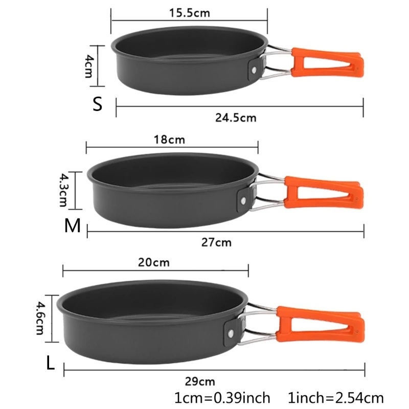 مقلاة قلي محمولة مع حقيبة تخزي - مراجعة Camping Cooking Set Non Stick وسعره
