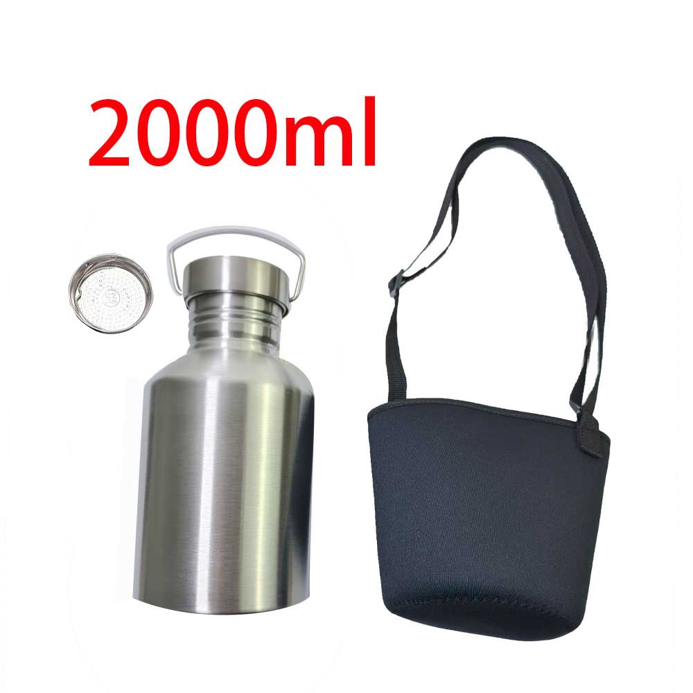 2000 مللي الرياضة زجاجة ماء مج - مراجعة Camping Cooking Pot Stainless Steel وسعره
