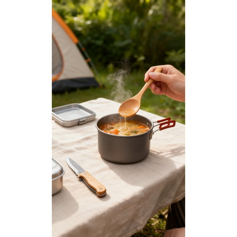 ملعقة خشبية يابانية للشاي والق - مراجعة Japanese Camping Cooking وسعره
