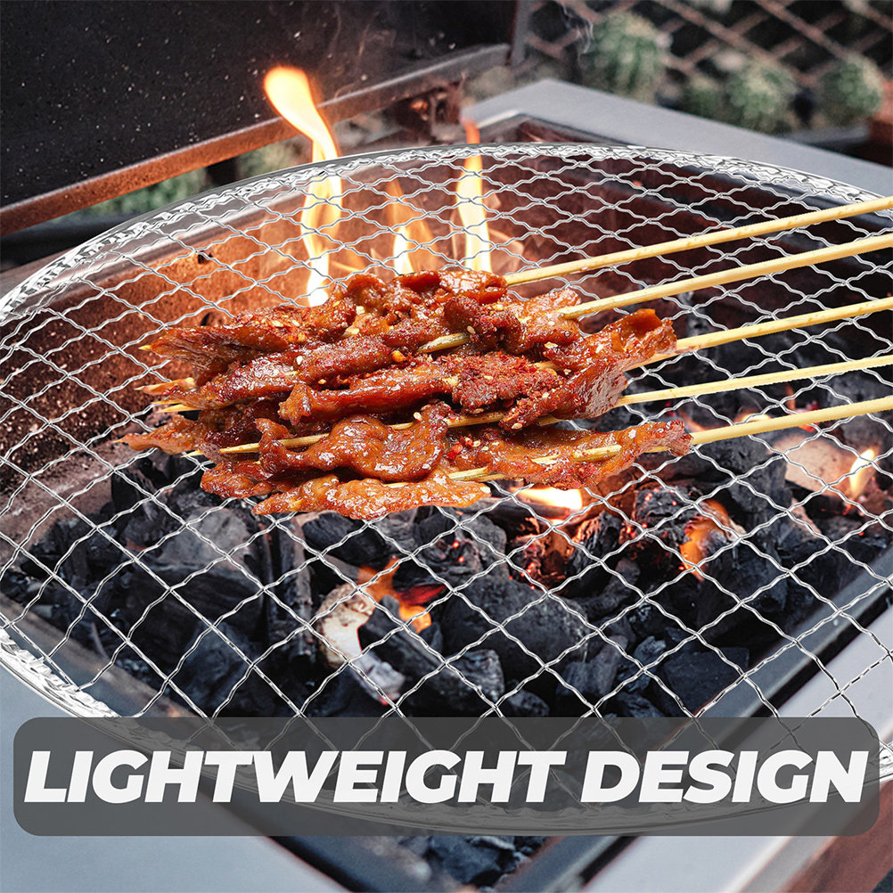 10 قطع شبكة شواء دائرية للشواء - مراجعة Camping Cooking Bbq وسعره