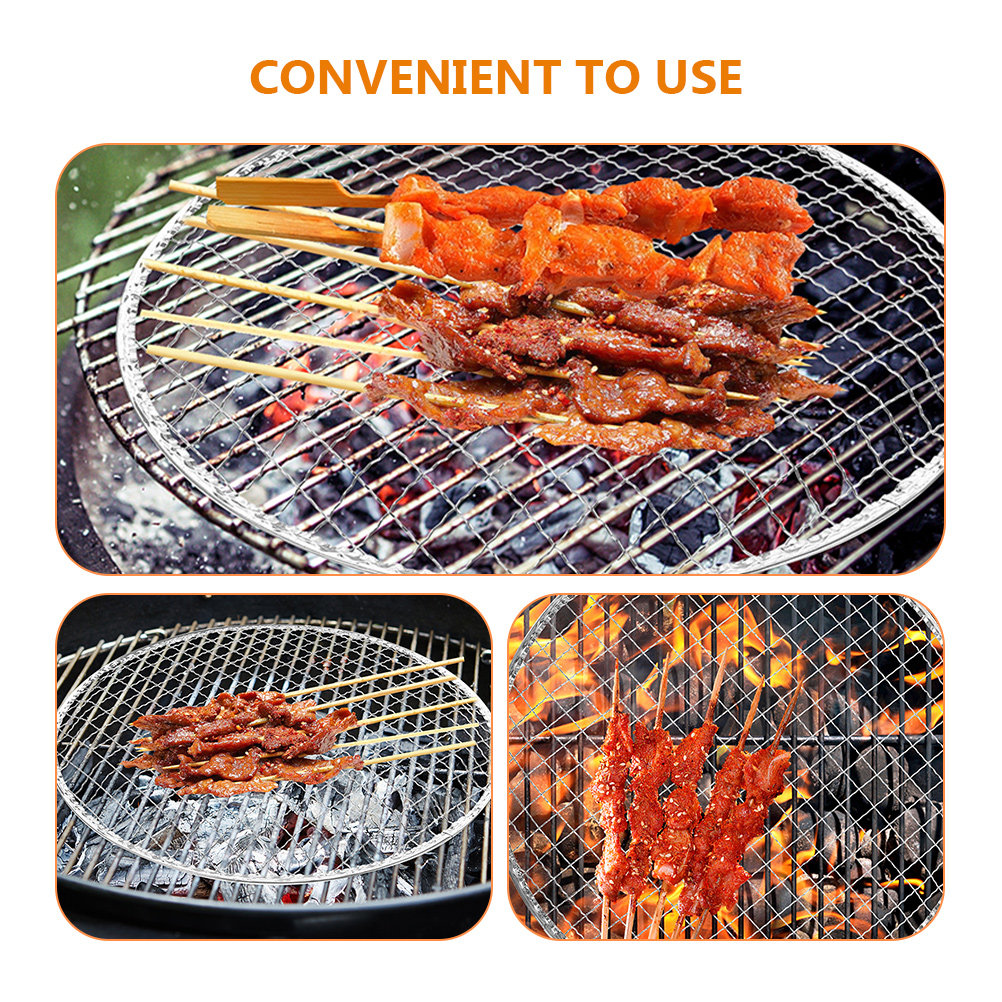 10 قطع شبكة شواء دائرية للشواء - مراجعة Camping Cooking Bbq وسعره