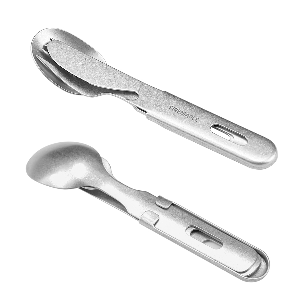 أدوات مائدة للتخييم من الفولاذ - مراجعة Quechua Camping Cooking Set وسعره
