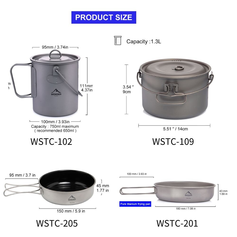 أدوات طاولة تخييم واسعة من الت - مراجعة Camping Cooking Pot Stainless Steel وسعره