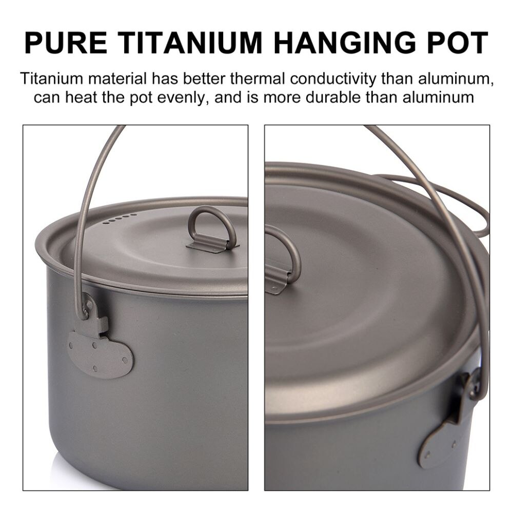أدوات طاولة تخييم واسعة من الت - مراجعة Camping Cooking Pot Stainless Steel وسعره