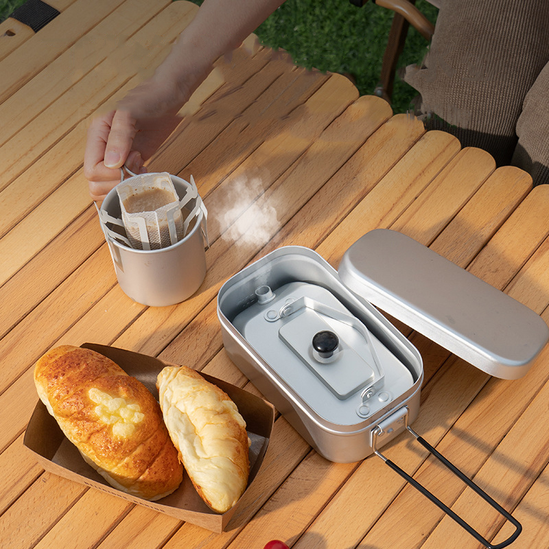 خفيفة المحمولة نزهة غلاية ، ال - مراجعة Camping Cooking Pot Stainless Steel وسعره