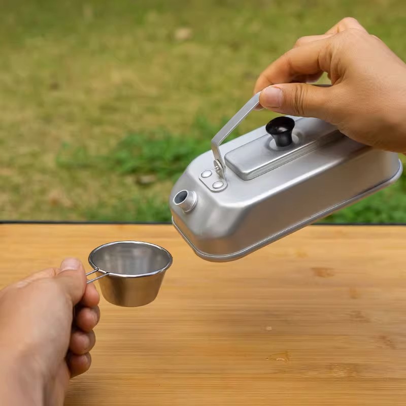 خفيفة المحمولة نزهة غلاية ، ال - مراجعة Camping Cooking Pot Stainless Steel وسعره