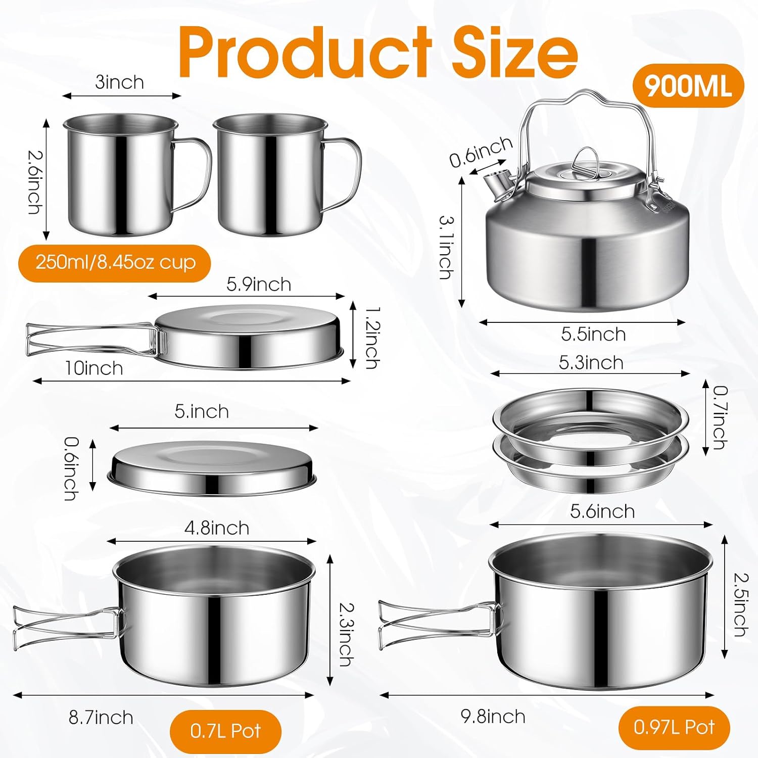 طقم أدوات طهي للتخييم من فنمي  - مراجعة Camping Cooking Mess Kit وسعره