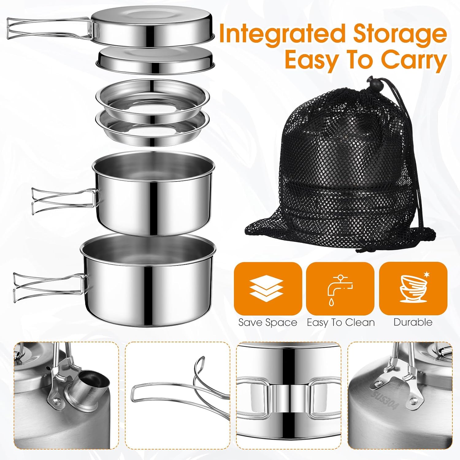 طقم أدوات طهي للتخييم من فنمي  - مراجعة Camping Cooking Mess Kit وسعره