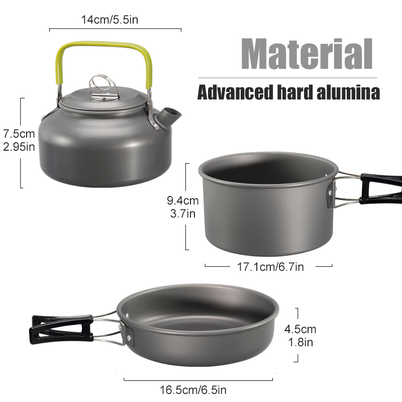 WESTTUNE التخييم طقم حلل استان - مراجعة Camping Cooking Tool Set وسعره