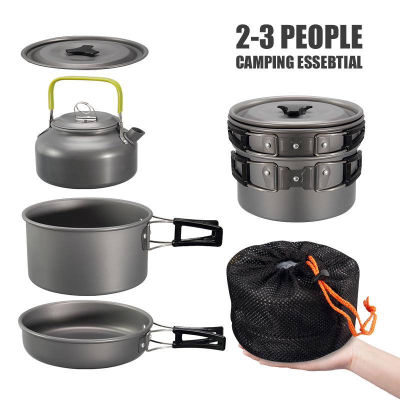 WESTTUNE التخييم طقم حلل استان - مراجعة Camping Cooking Tool Set وسعره