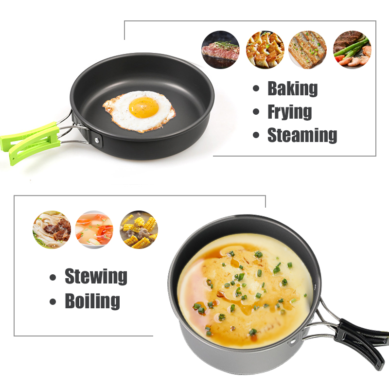 WESTTUNE التخييم طقم حلل استان - مراجعة Camping Cooking Tool Set وسعره
