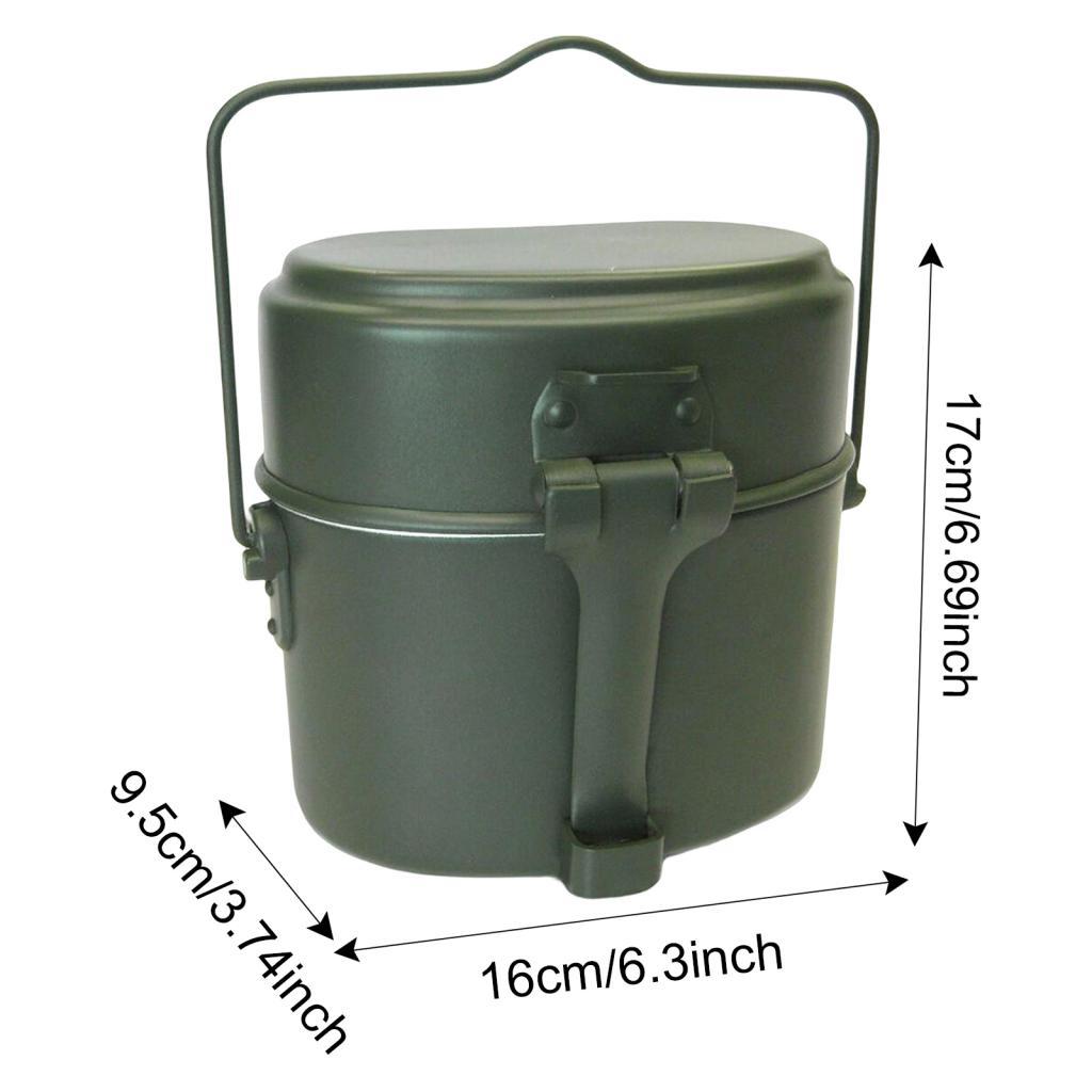 طقم أواني طهي خارجية من الألوم - مراجعة Camping Cooking Mess Kit وسعره