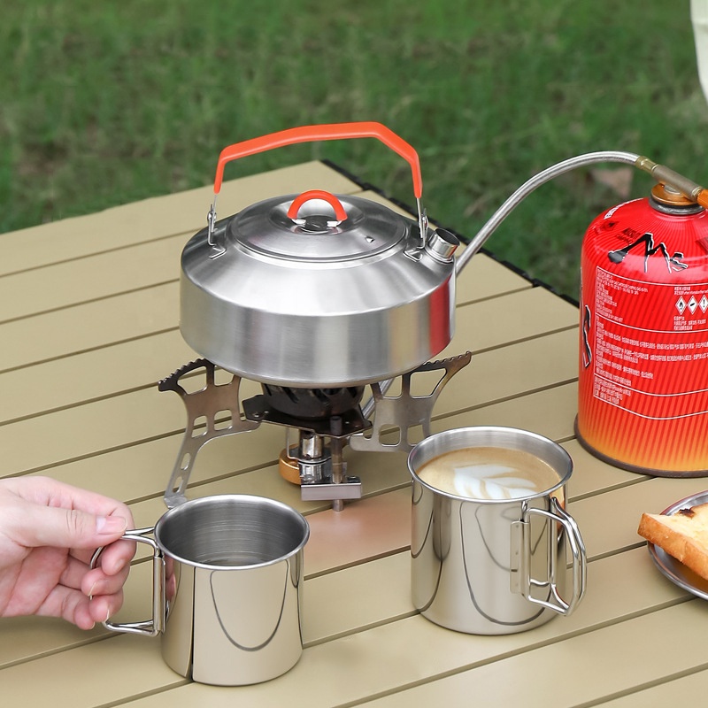 رائجة البيع 304 الفولاذ المقاو - مراجعة Camping Cooking Mess Kit وسعره