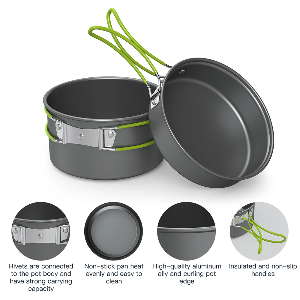 طقم أواني طهي خارجية للتخييم ل - مراجعة Quechua Camping Cooking Set وسعره