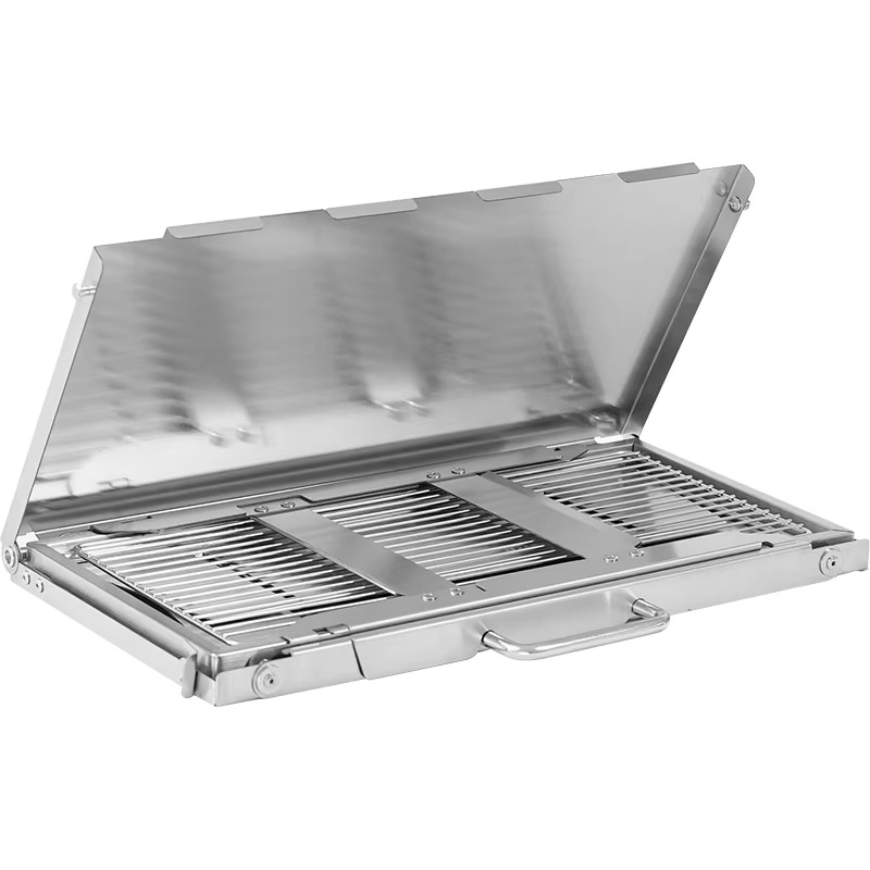 مجموعة شواء محمولة من الفولاذ  - مراجعة Camp Grill Portable Folding وسعره