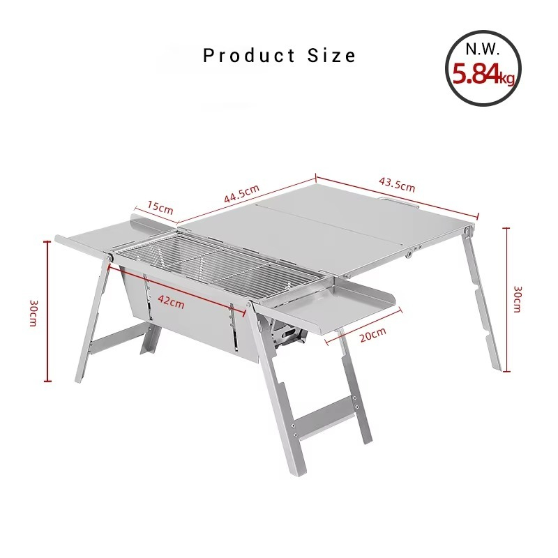 مجموعة شواء محمولة من الفولاذ  - مراجعة Camp Grill Portable Folding وسعره