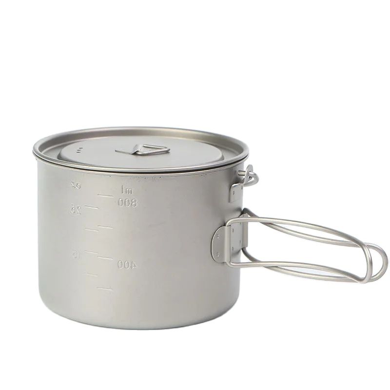 وعاء طبخ تيتانيوم بمقبض معلق ، - مراجعة Camping Cooking Tool Set وسعره