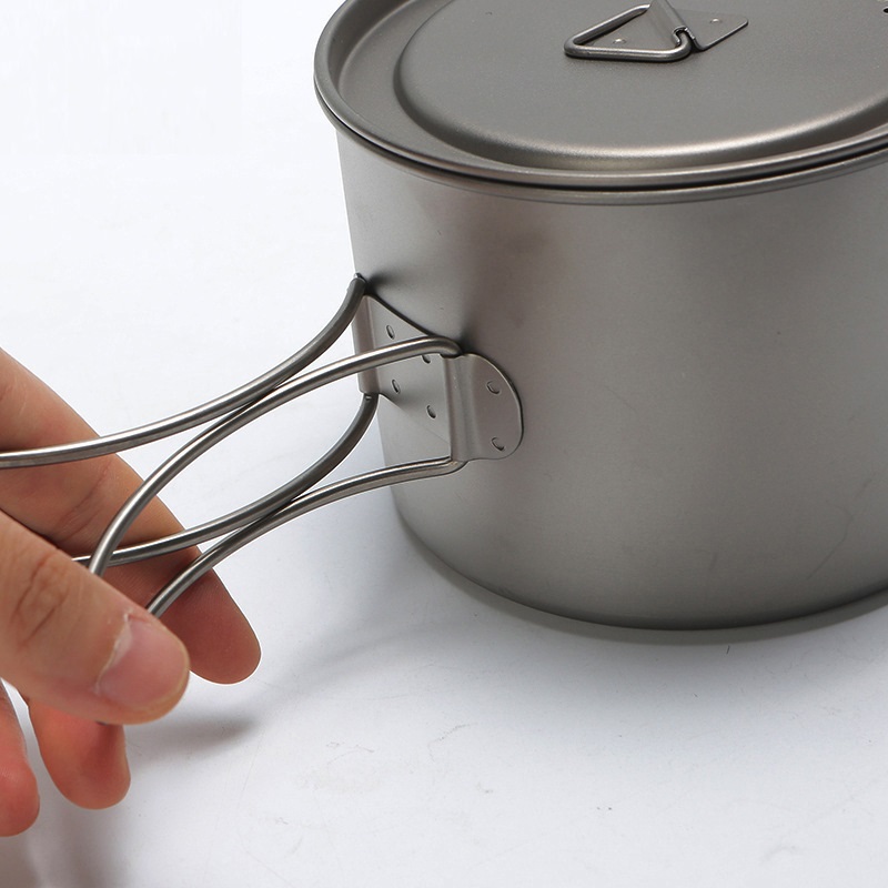 وعاء طبخ تيتانيوم بمقبض معلق ، - مراجعة Camping Cooking Tool Set وسعره
