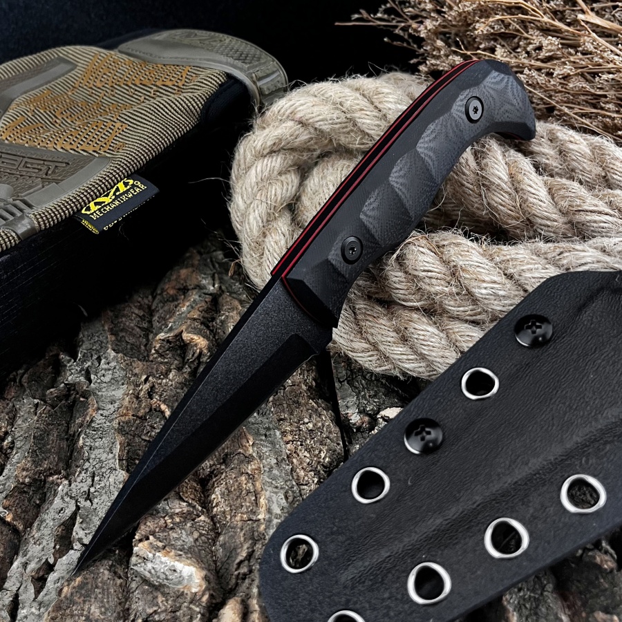 سكين مستقيم يدوي الصنع بمقبض G - مراجعة Camping Cooking Essentials وسعره