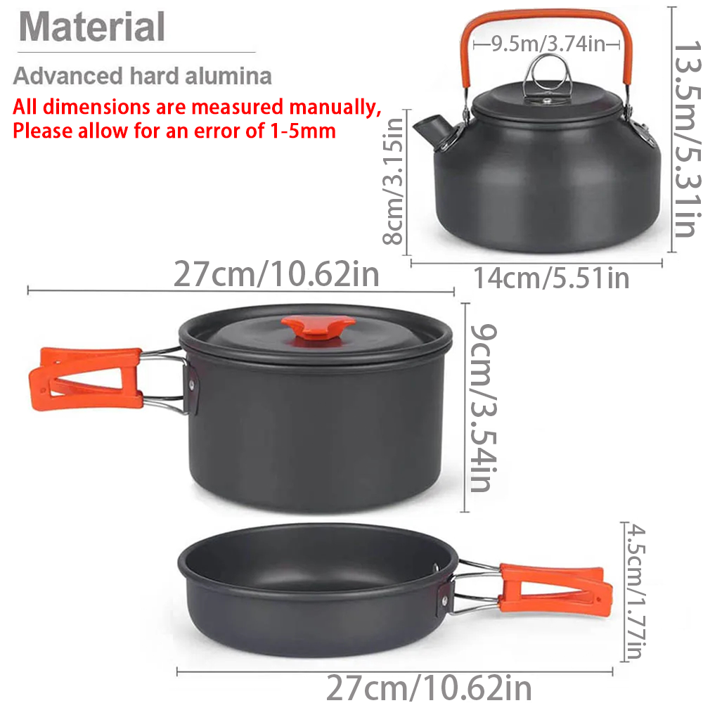 1 قطعة/1 مجموعة التخييم تجهيزا - مراجعة Camping Cooking Essentials وسعره