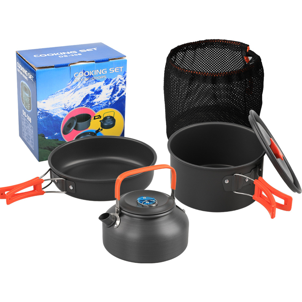 مجموعة أدوات طهي للتخييم في ال - مراجعة Camping Cooking Set Non Stick وسعره