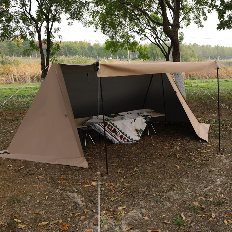 مظلة تخييم خارجية مزدوجة القمة - مراجعة Camping Cooking Awning وسعره