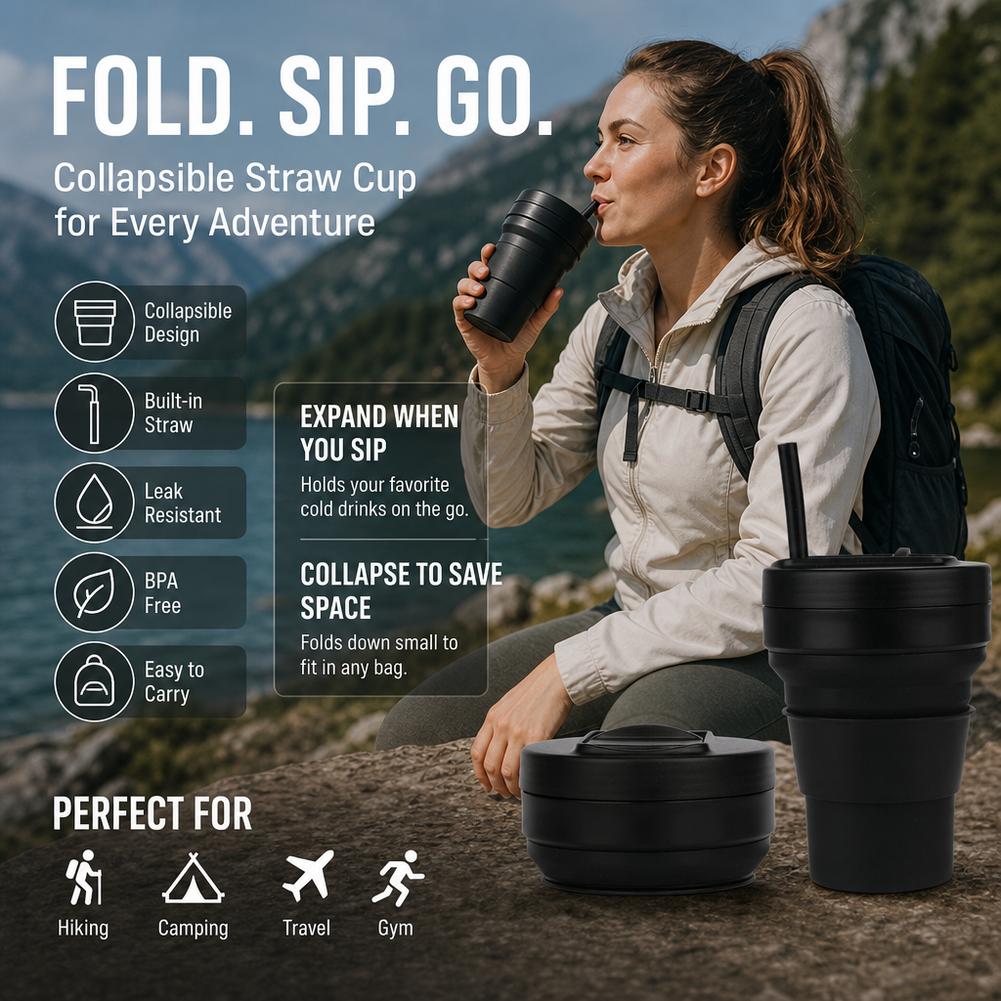 كوب قهوة سيليكون قابل للطي مع  - مراجعة Camping Cooking Mug وسعره