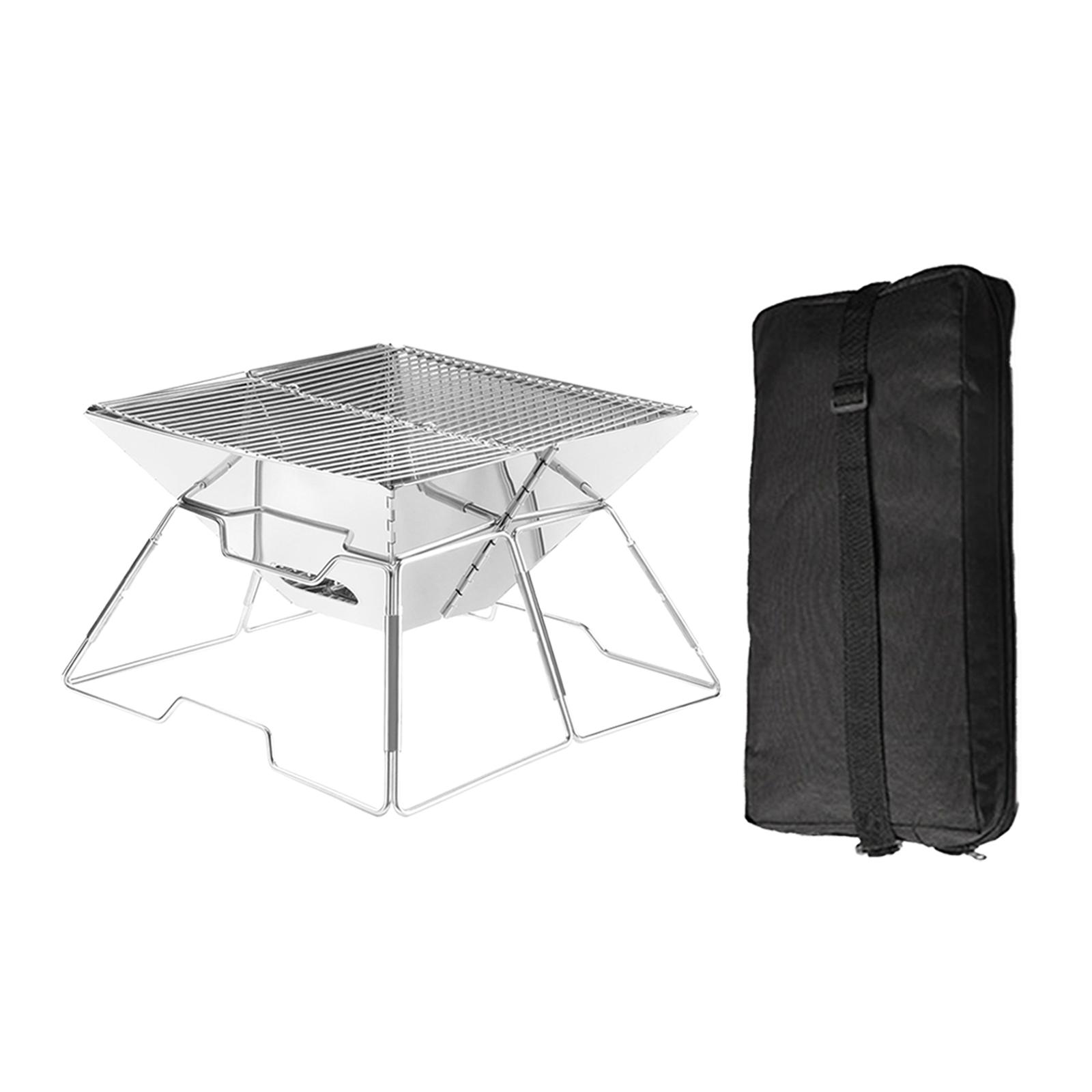 موقد تخييم خشبي قابل للطي، معد - مراجعة Camp Grill Portable Folding وسعره